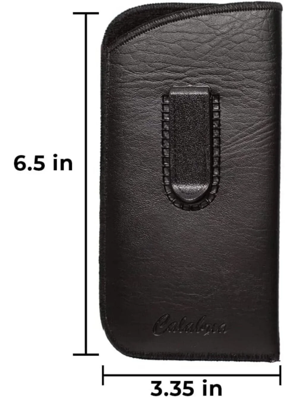 Sleek Faux Leather Eyeglass Case - 2 Pack, Soft Slip-In Design, Compact